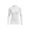 Logo Solid Color High Neck Long Sleeve Raglan T-Shirt Women Tops White 1368702-100