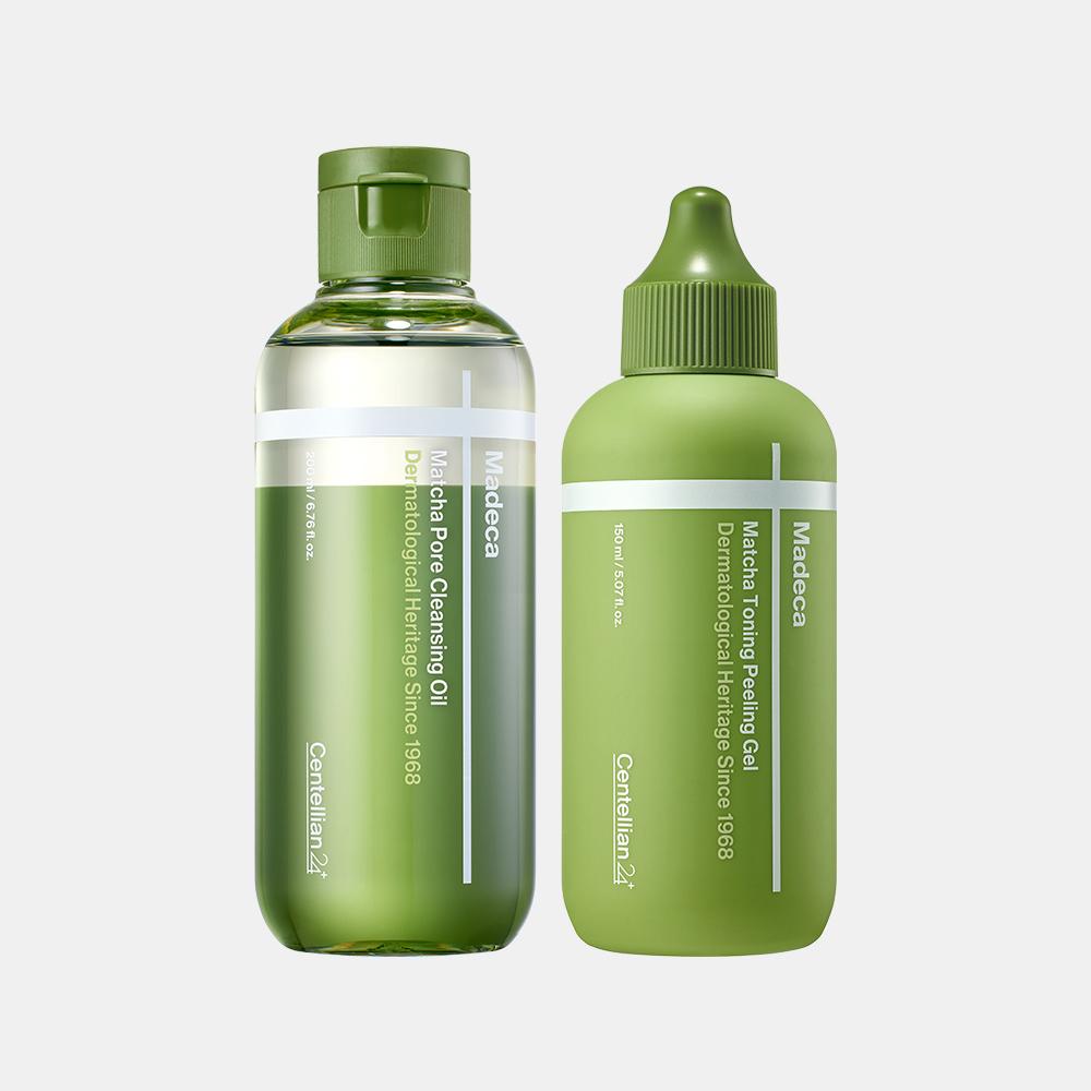 [centellian24] Madeca Matcha Toning Peeling Gel 150ml & Cleansing Oil 200ml Set