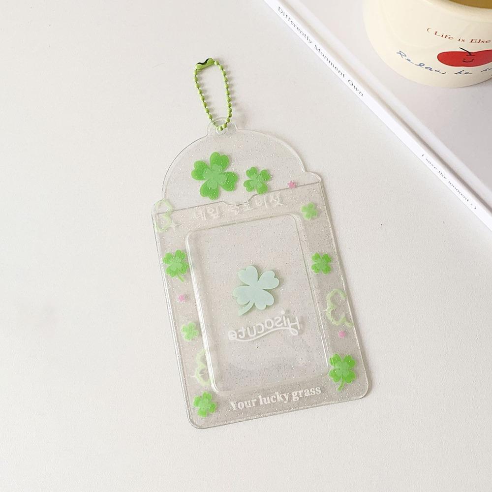 Cute Acrylic Card Holder 3 Inch Kawaii Photos Protective Cover Cartoon ID Card Card Holder Student