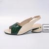 Sandales à Talons Mi-Hauts pour Femmes Chaussures Décontractées Mode Chunky Femmes Été Nouveau 2025 Chaussures de Marche Slingback Designer de Luxe Zapatos Femme