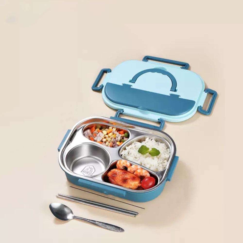 Sealed 4 Compartment Lunch Box Large Capacity Thermal Lunch Box  School