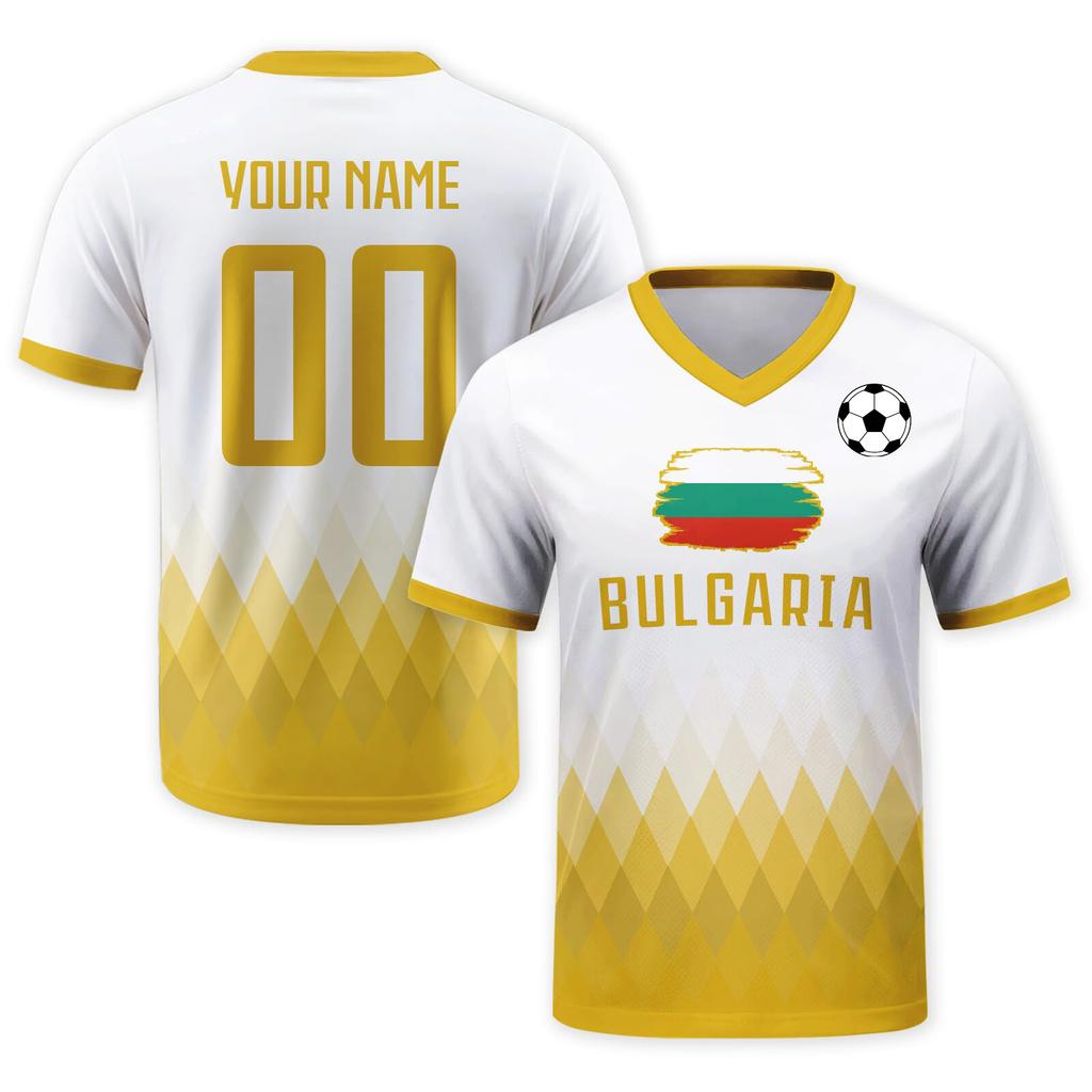 Customizable DIY Soccer Jersey Shirt with Team Print V Neck Short Sleeve Lightweight Breathable Sports Top for Adults Youth Men Women