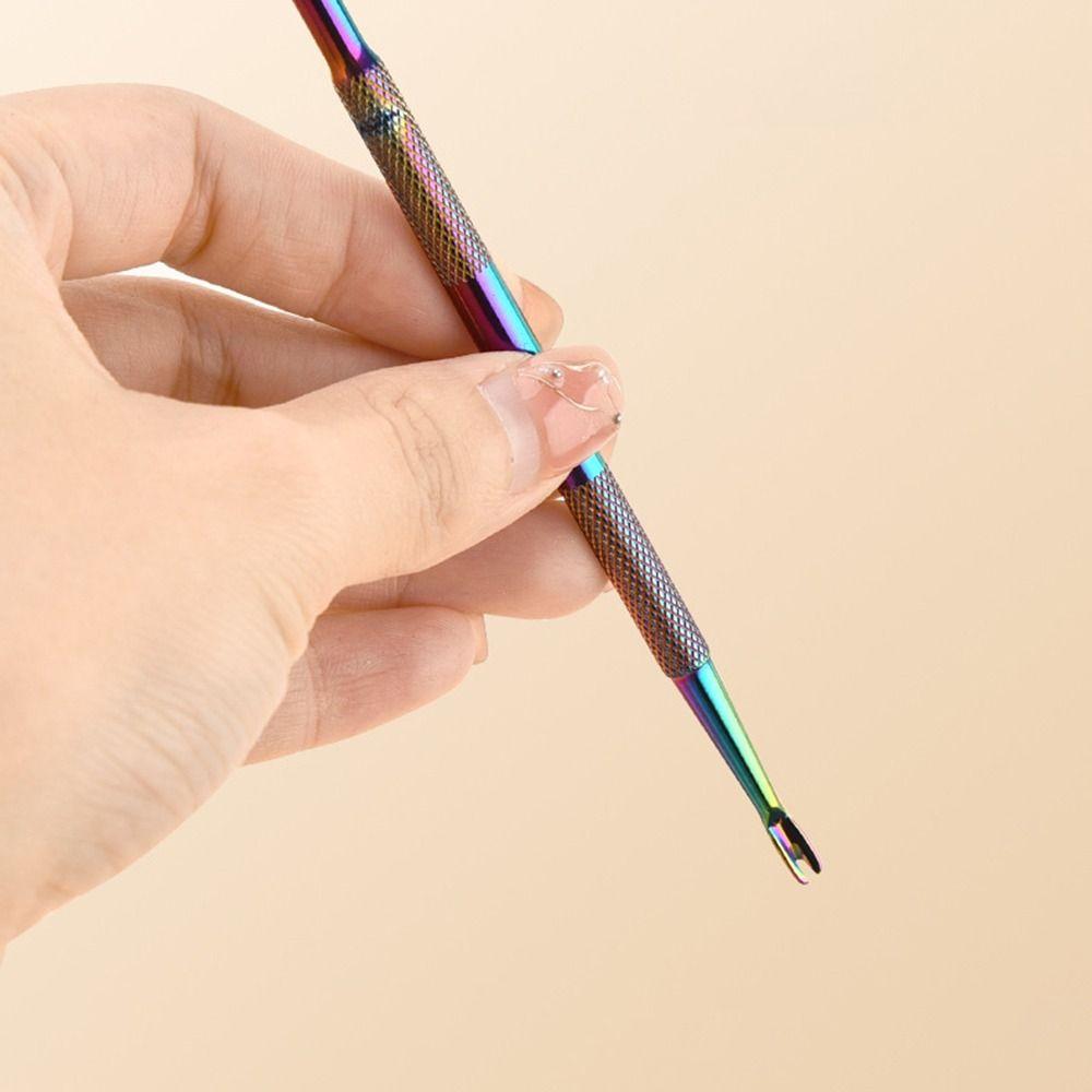 Inclined Plane Russian Steel Push Double-ended Dead Skin Push Manicure Tool  Manicurist