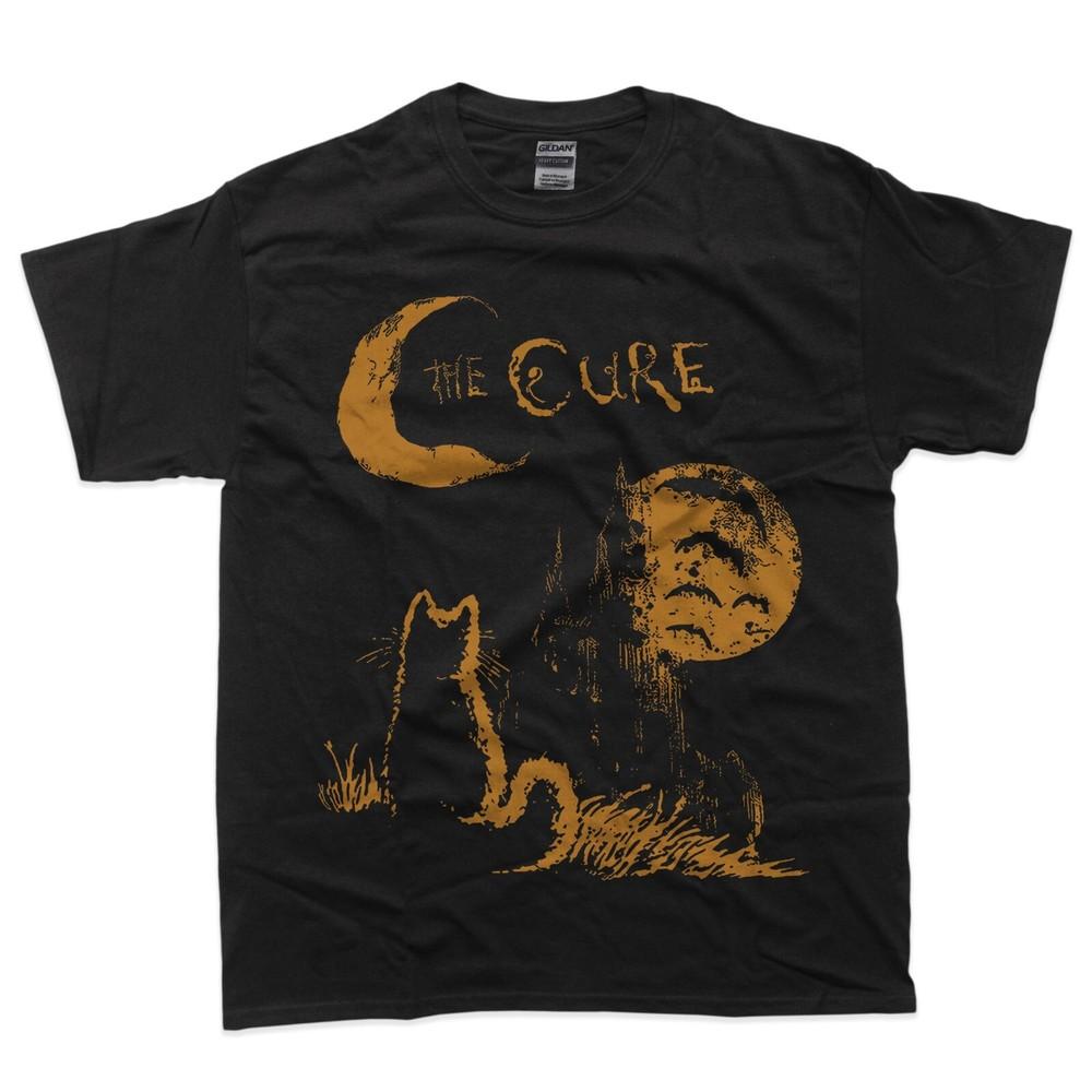 The Cure Vintage Cat Moon Funny The Cure Cat Lover Women Men T-Shirt