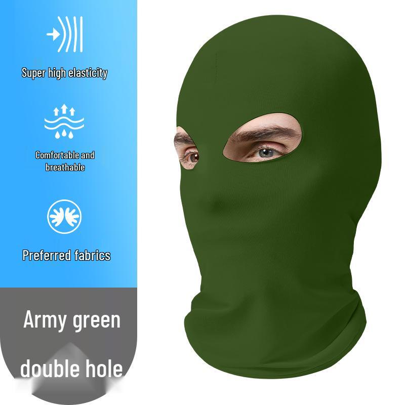 Breathable Summer Three-Hole Sunscreen Mask for Outdoor Cycling and Sun Protection