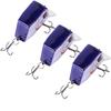 3PCS Unique Square Shape Mini Lure Artificial Simulation Lifelike Bait Fishing Tackle2#