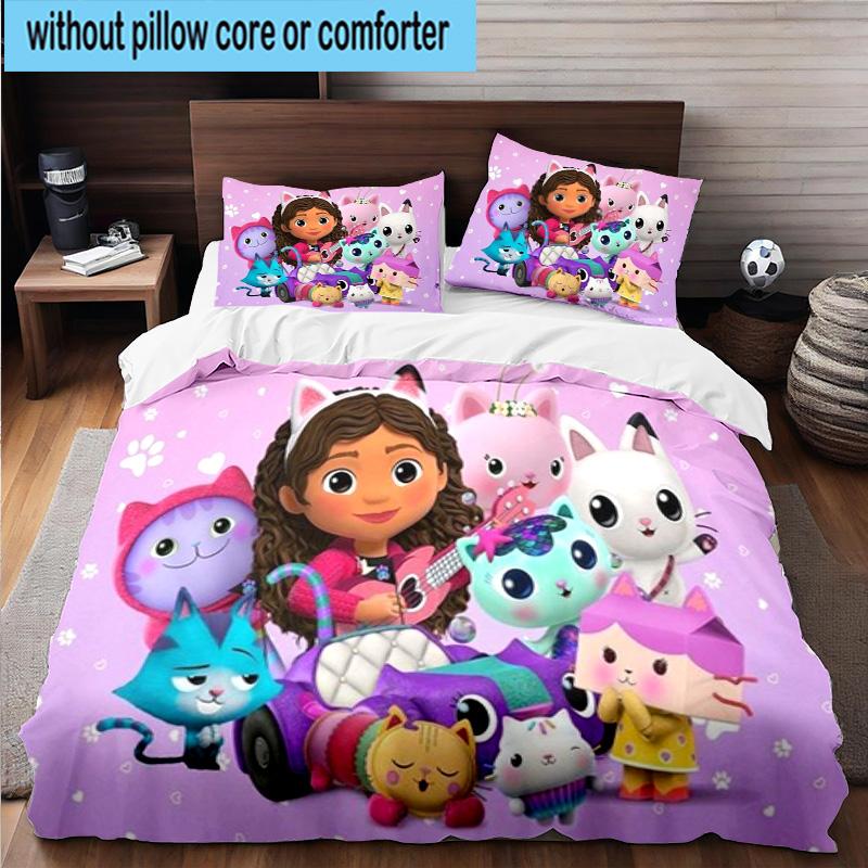 3PCS Colorful Friends Dollhouse 3pcs Bedding,Including 3PCS Duvet Cover And 2pcs Pillowcases Perfect for Christmas,Ideal for Bedroom, Dormitory