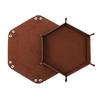 Dices Folding Tray PU Leather Velvets Holder Portable Folding Dices Rolling Tray