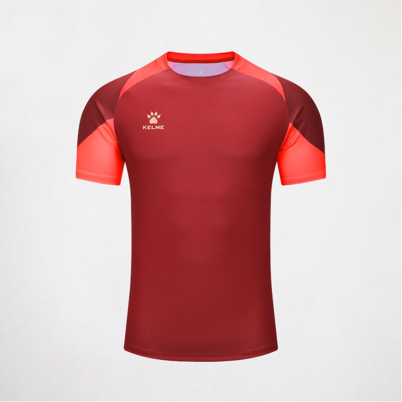 Men's Soccer Short Sleeve Gym Running Moisture Wicking Round Neck T-shirt Training Exercise Gym Sport Shirt Tops
