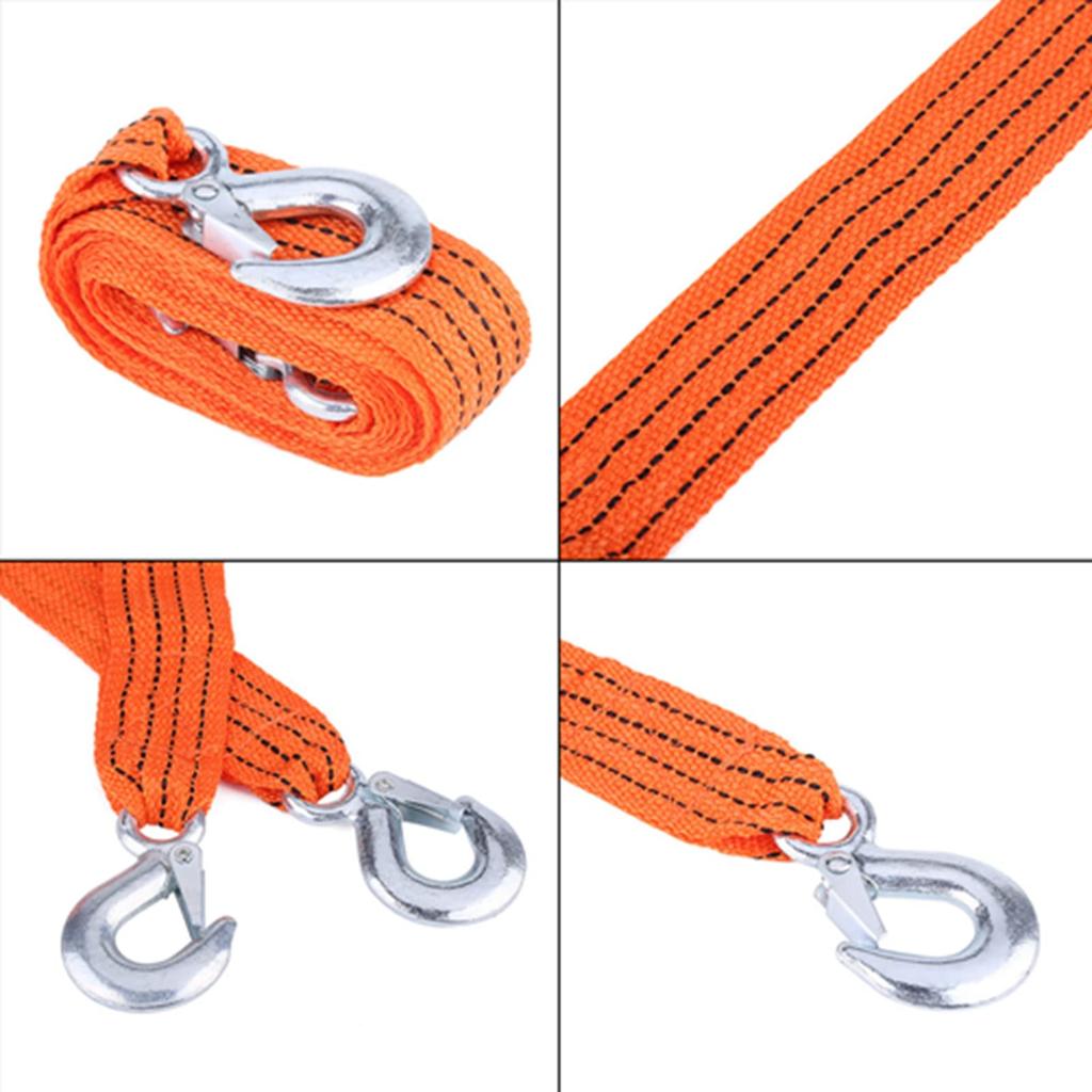 4 Ton Car Trailer Towing Rope Strap Tow Cable, Emergency Vehicle Tool, High Strength,