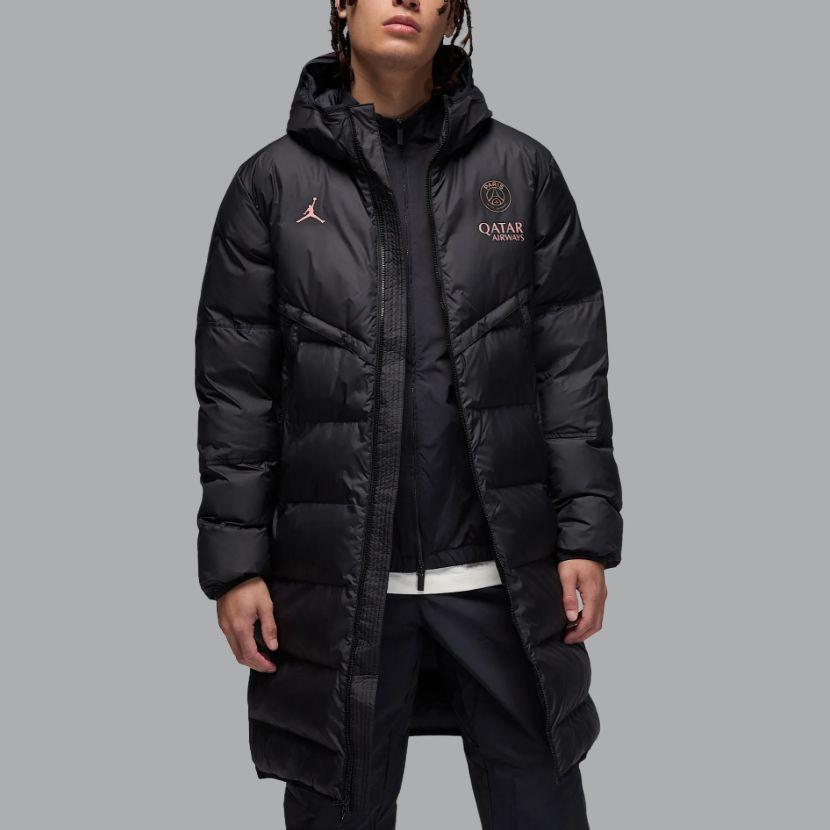 Jordan Paris Saint Germain Parka Jas Heren Zwart/Roestig Roze FV3550-011