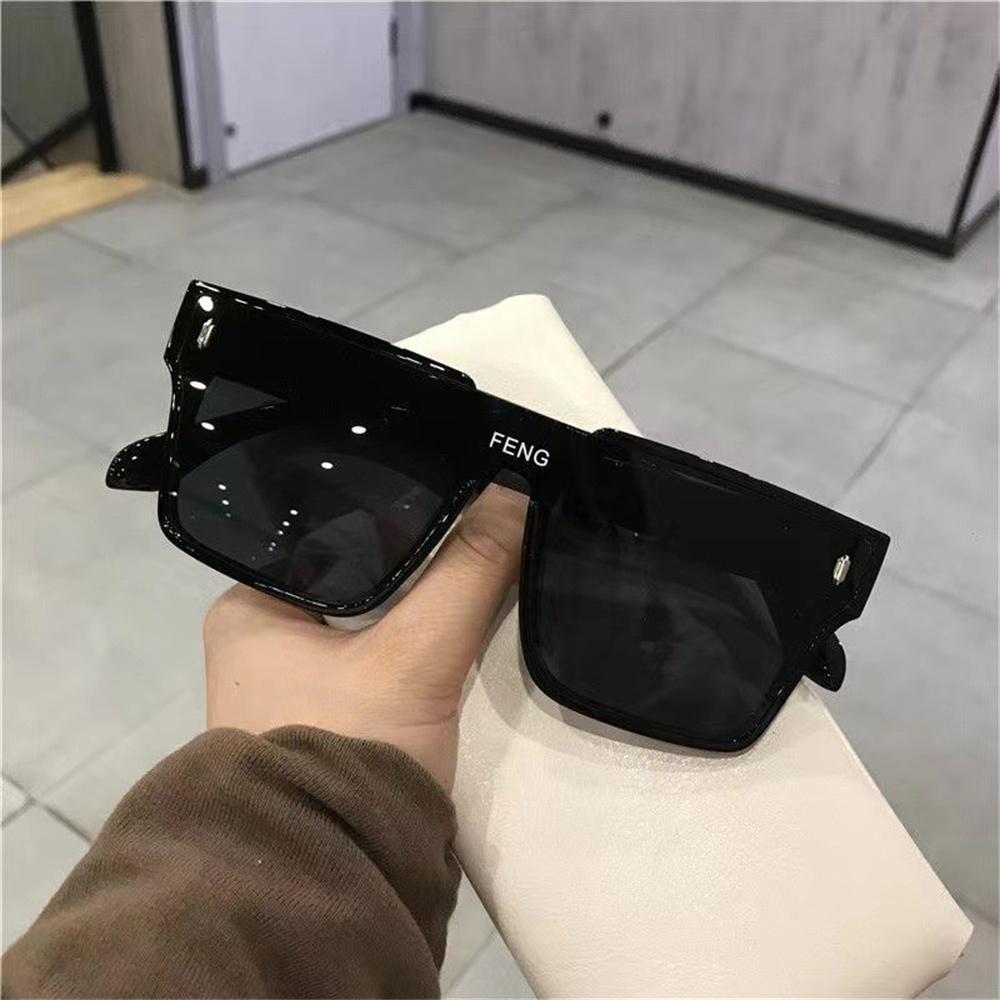 1Pc Fashion Oversized Square Sunglasses Women Men Retro Mirror Lens Eyewear Shades UV400 Protection Punk Sun Glasses New