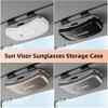 Car Eyeglass Box Sun Visor Sunglasses Case For Citroen C4 C3 C5 C5X e-C4 X e-C3 C-Elysee Berlingo C1 C6 C2 C-Crosser