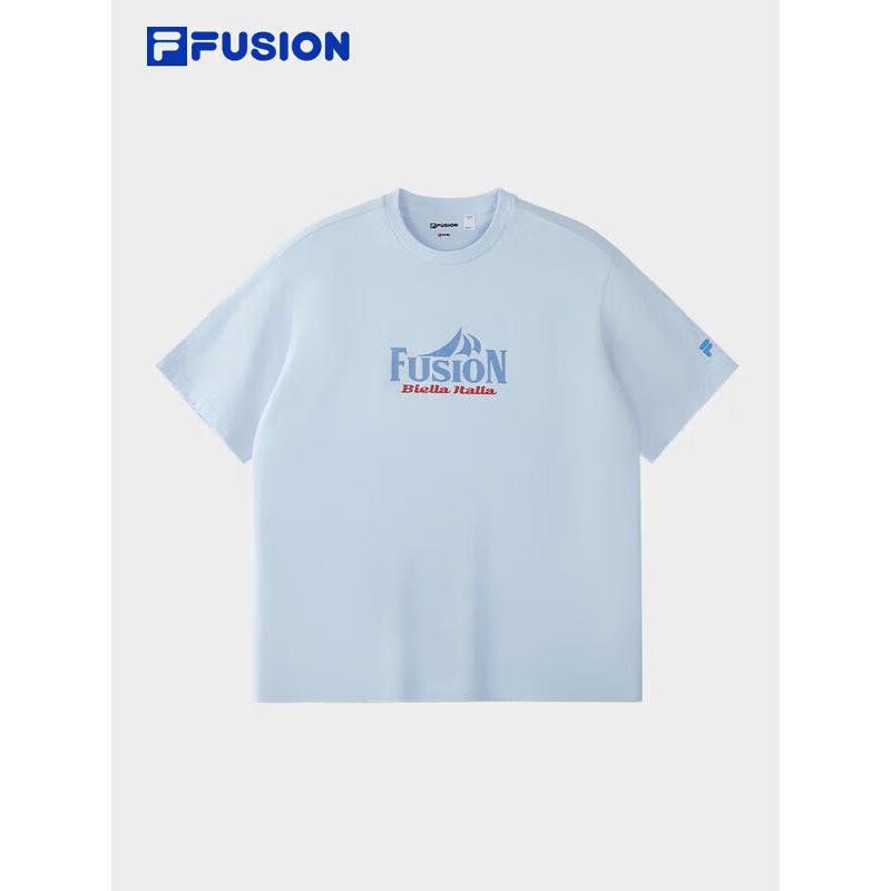 FILA FUSION Couples  Pure Cotton Printed Short Sleeve T-Shirt L