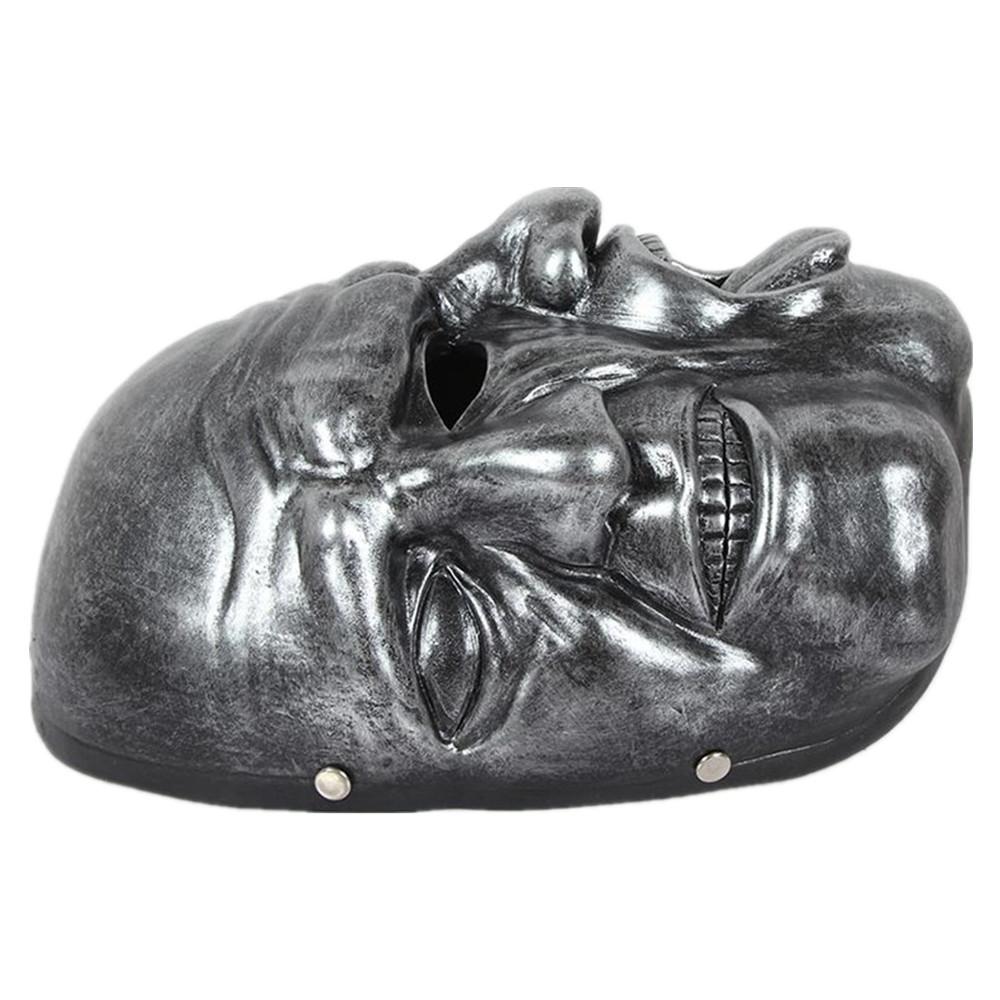 Exquisite Masks Threefaced Crafted From Durable Resin For Celebrations Halloween