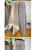 Spring 2024 Women's High-Waist Color-Contrast Wide-Leg Pants