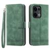 DIERFENG DF-03 For Oppo Reno13 5G (Global) Leather Case Lines Imprint Wallet Phone Cover