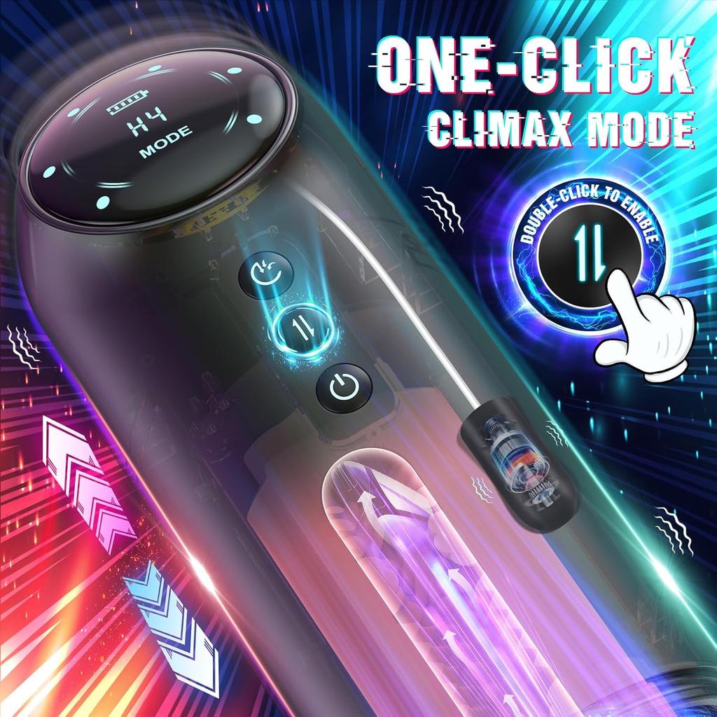 2025 New Automatic Male Device, Adult Toys Male Device with 4 Kinds of Thrust and 4 Kinds of Sucking and 10 Kinds of Vibration Modes