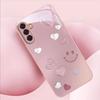 Love smiling face pattern glass phone case suitable for Samsung Galaxy S26 S25 S24 S23 S22 S20FE/Ultra/Plus anti fall back cover