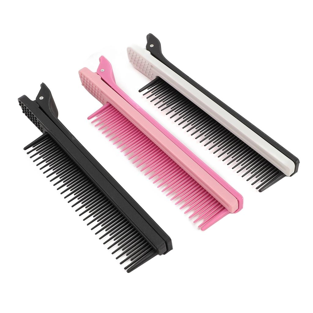 3pcs Teasing Clip Comb for Hair Stylist Parting Flat Iron Comb Attachment Clip On Coloring Styling