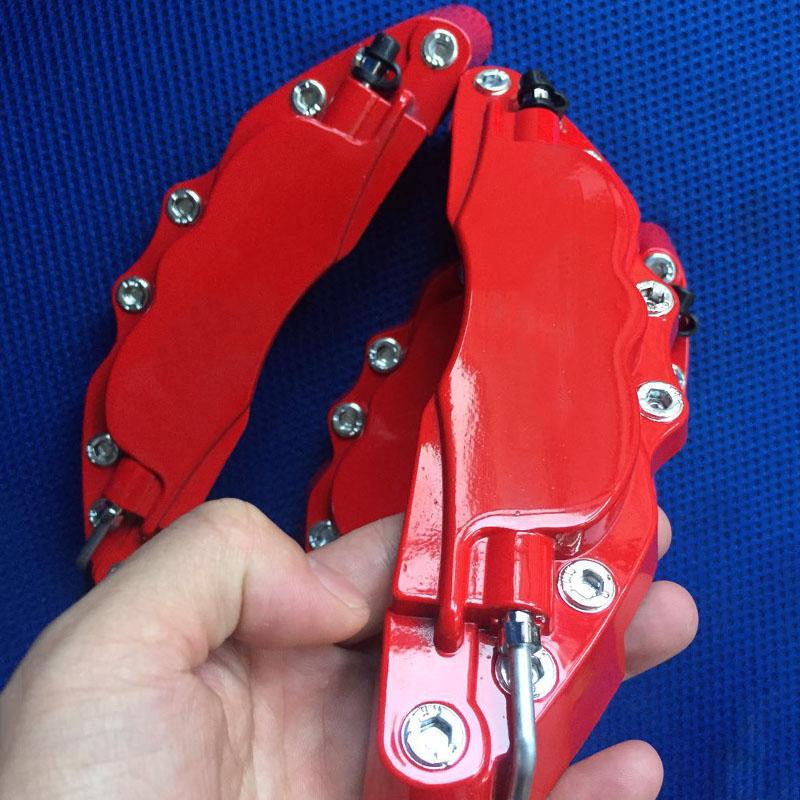 KUNBABY 4 oder 2 Stück Rote Blaue Gelbe Metall Bremssattelabdeckung mit Aufkleber Vorne Hinten Für Alle Automodelle