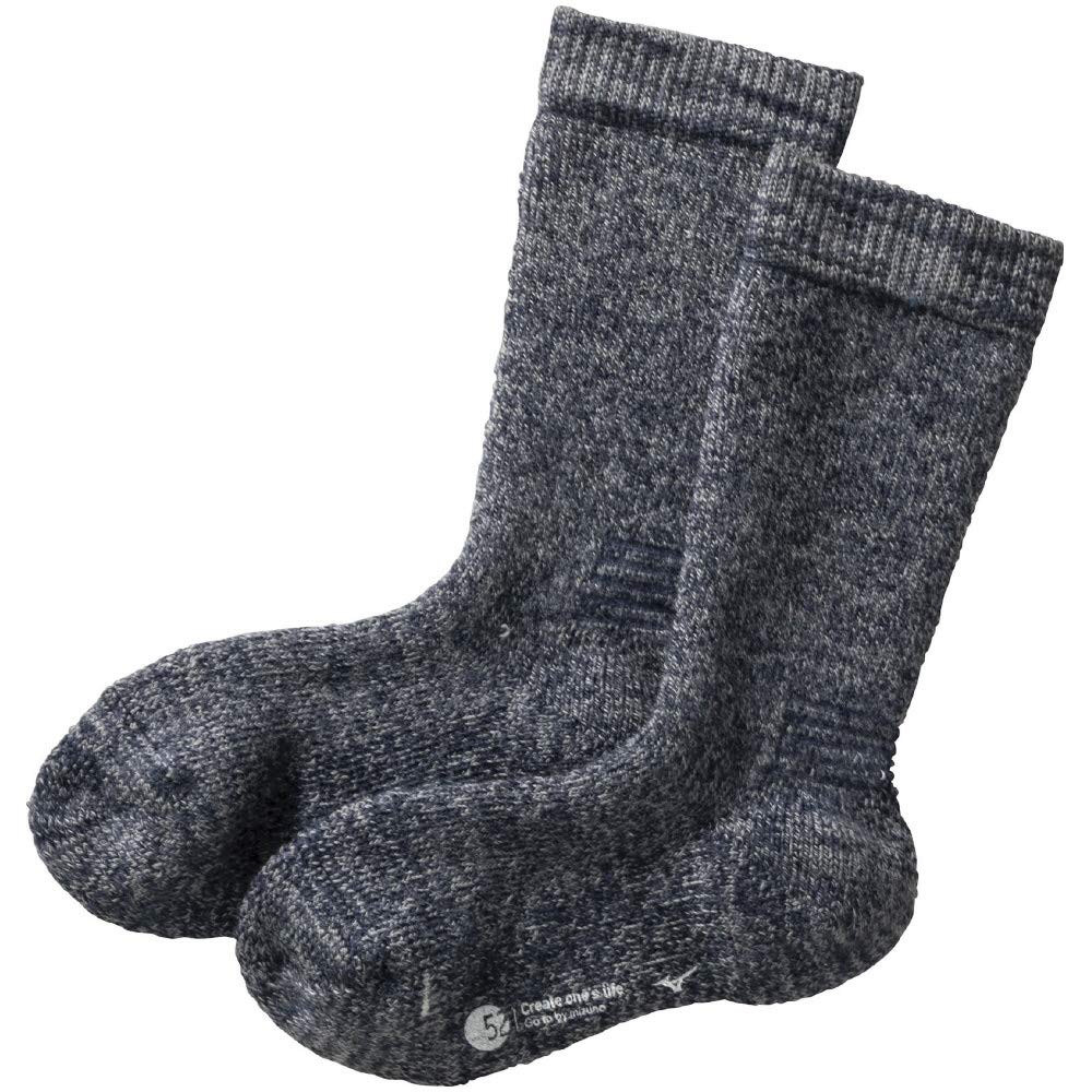 

Mizuno Breath Thermowool Extra Thick Socks for Outdoor Size cm Travel, B2JX9704, Navy, 22.0-24.0