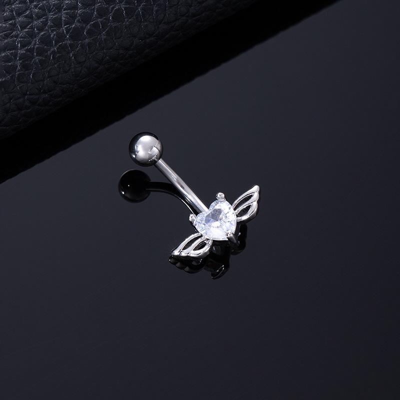 

Color Zircon Spiral Piercing Navel Nail Color Butterfly Wind Navel Clip Rabbit Navel Buckle