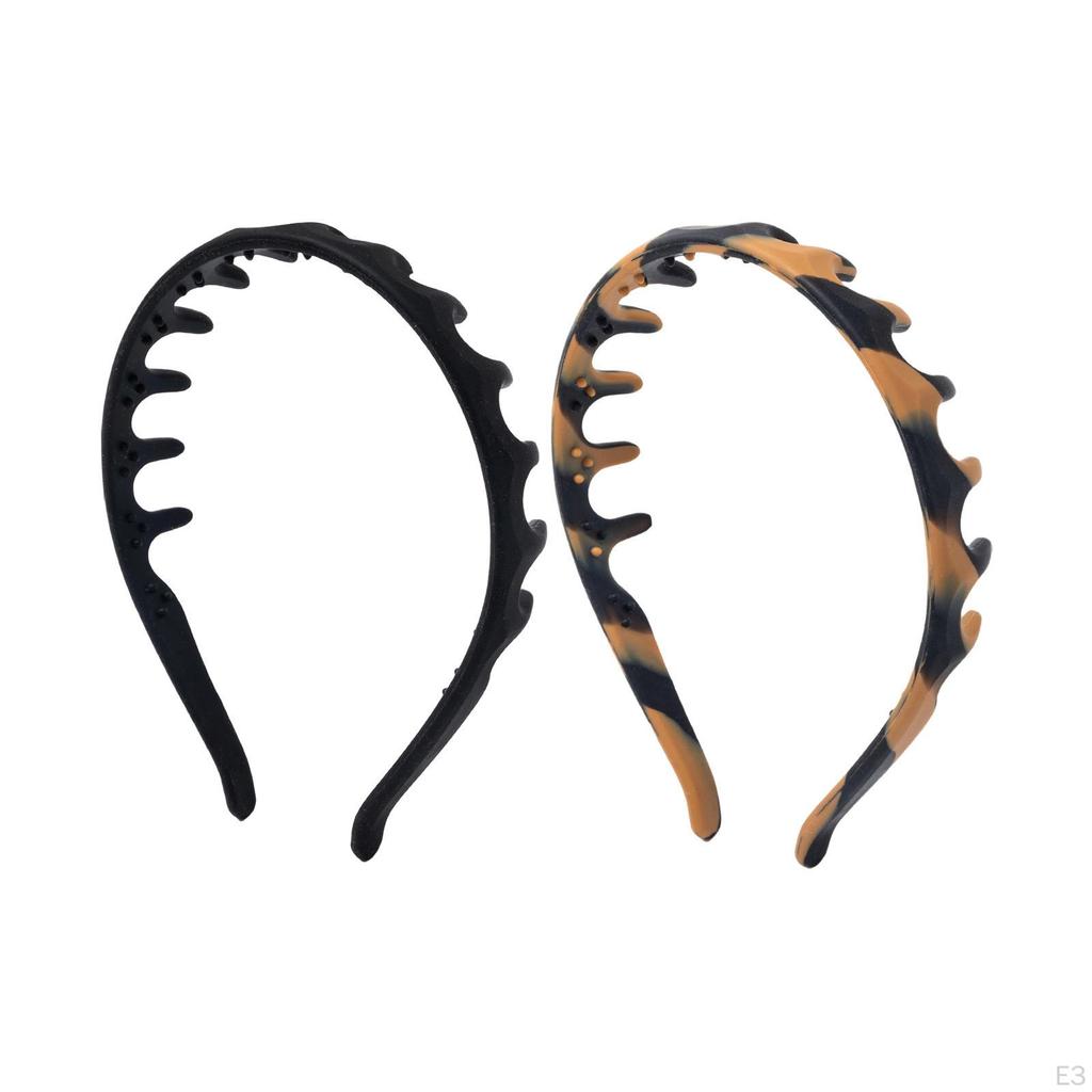 Silikon Stirnband Anti-Rutsch Kamm Stirnband, Bequem, Biegsamer Schlichter Haarreif, Band für