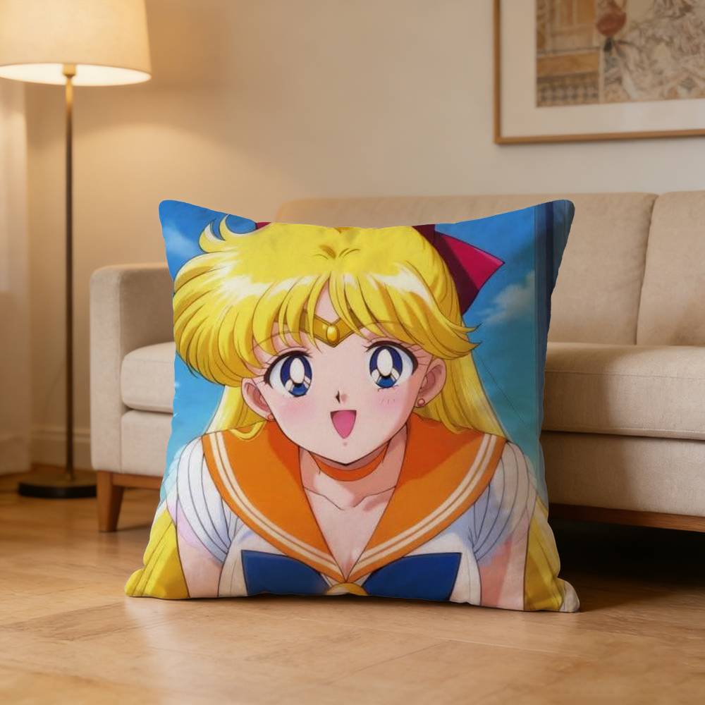 Minako Aino Sailor Venus Pillow Case Pattern Printed Pillowcase For Living Room Sofa Cushion Cover