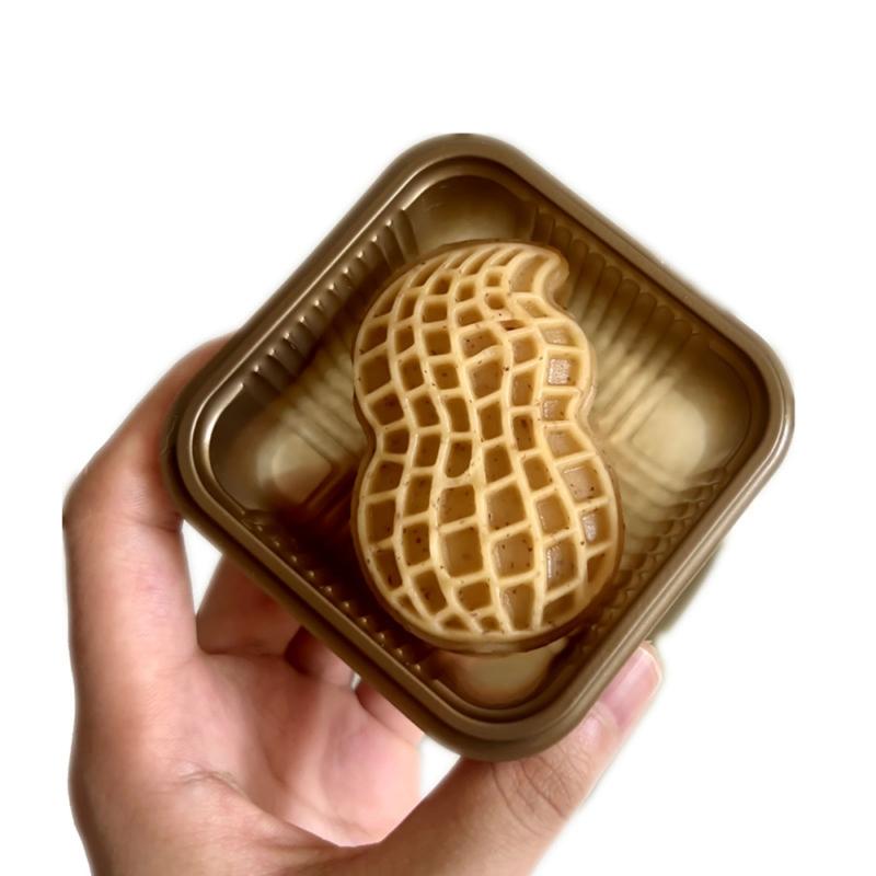 75g Plastic Material Mooncake Molds Stamp Moon Cake Mould Cartoon Peanut Shape DIY Baking Moulds for Mid-Autumn Festival