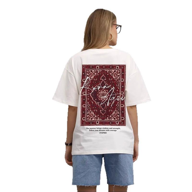 Trendy Oversized Retro Chic Short-Sleeve Top: European & American Style