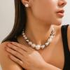 Eye Catching Large Bead Necklace Zinc Alloy Materials Clavicle Chain Accessories For Layering And Gifting