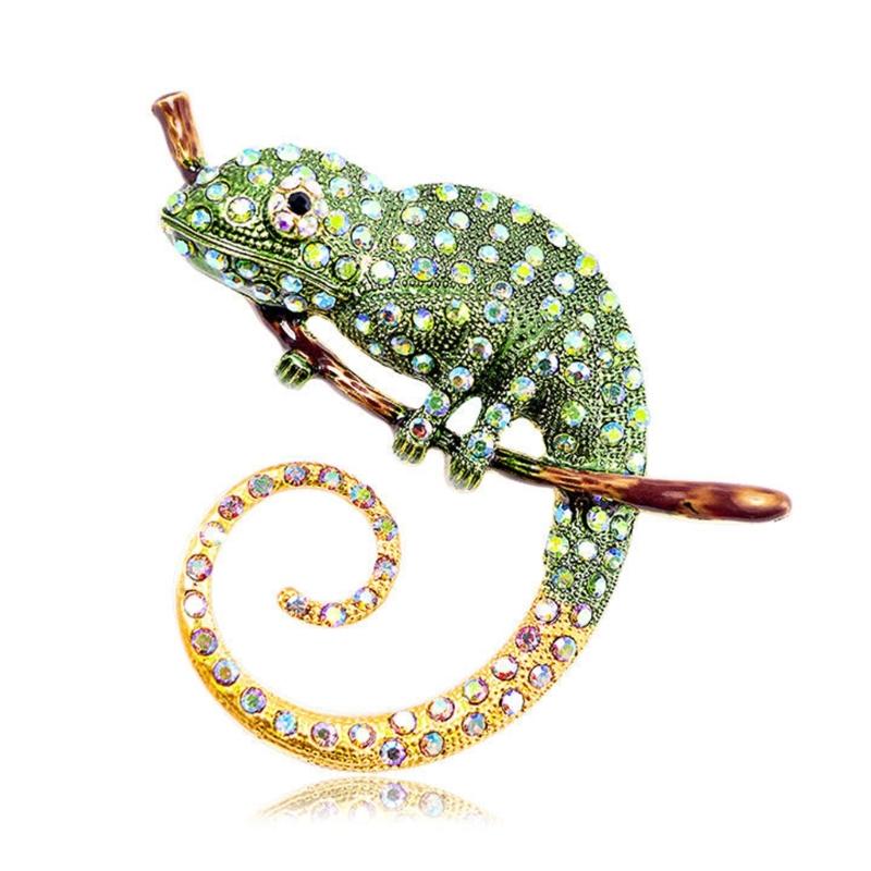 Exquisite Lizard Brooch Retro Personality Chest Decoration Fashion Accessory In 4 Color for Daily Wear & Parties