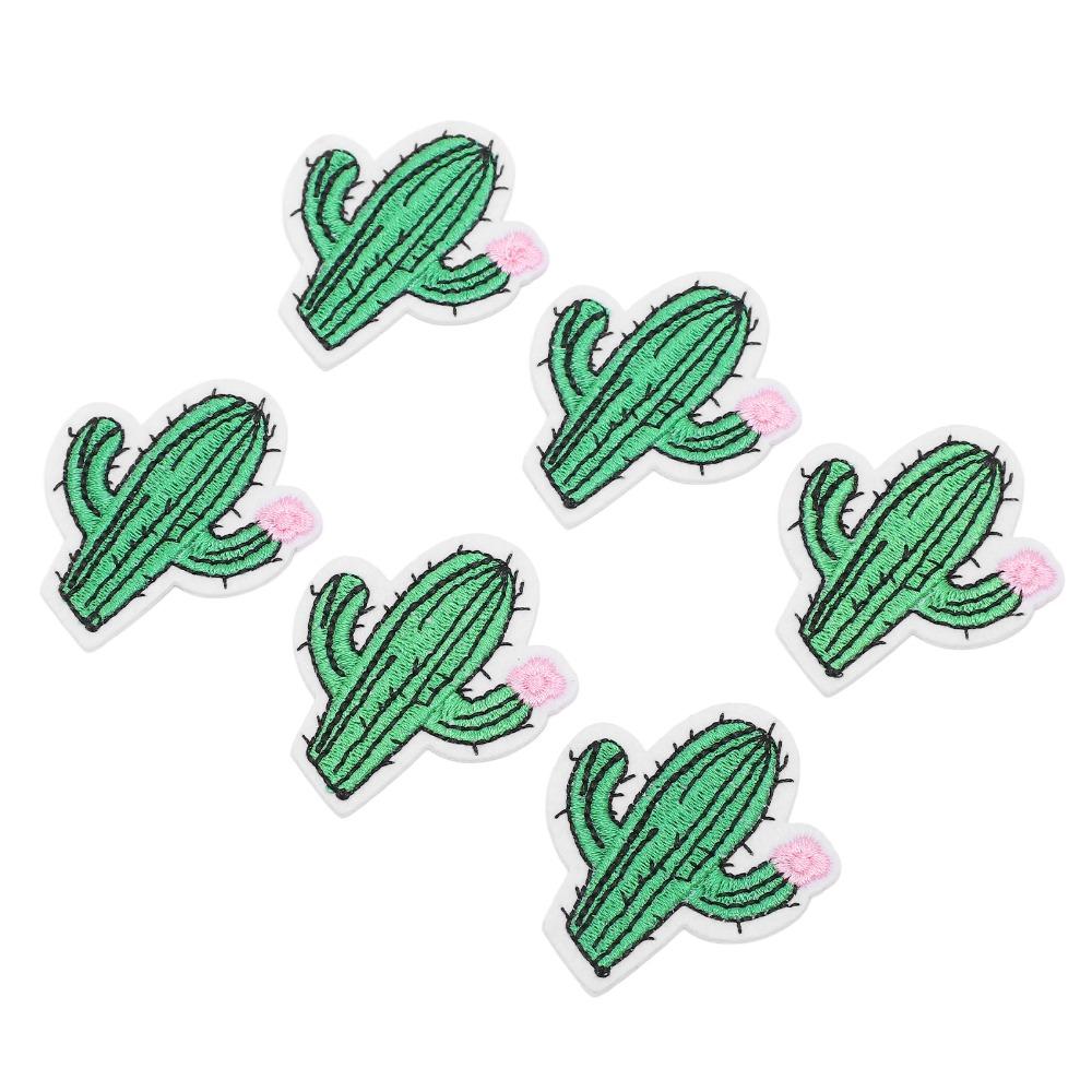 6pcs Beautiful Embroidered Prickly Pear Patches Prickly Pear Shape Sew On Patches Bags