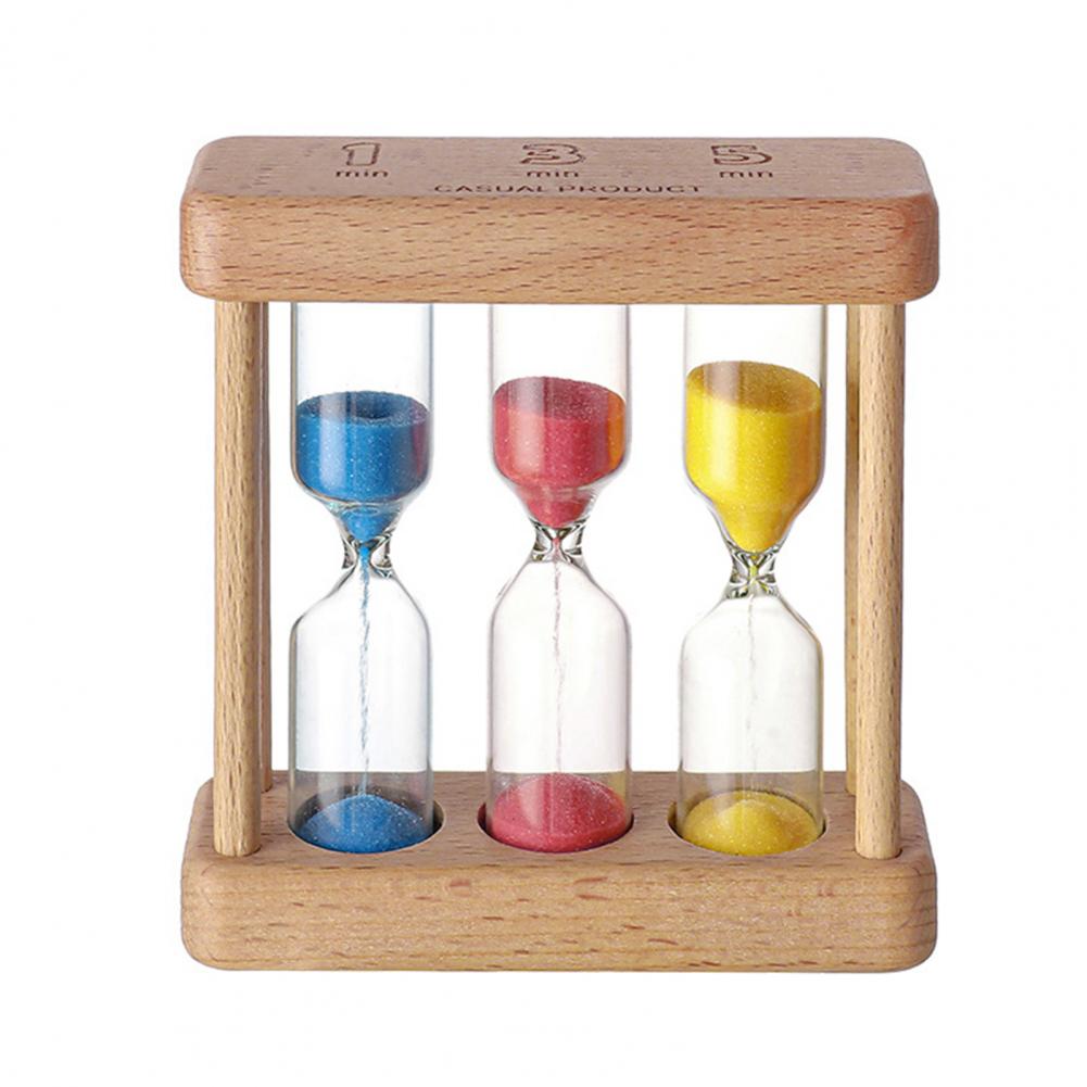 

1 Sand Timer 3-in-1 Sand Timer Set for Cooking Classroom Office Decoration 1min 3min 5min Hourglass Sand Clocks Desktop Exercise різнокольоровий