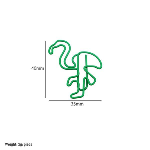 Irregular Flamingo-Shaped Metal Paper Clips - Cute and Colorful Cartoon Design
