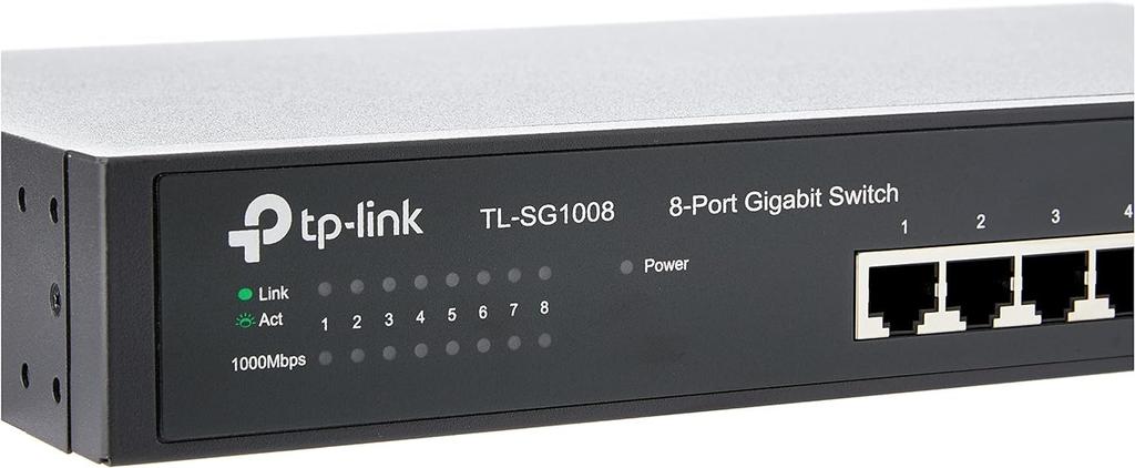 Gigabit Rack Mount 8 Port Switching Hub Metal Housing 5 Year Warranty TP-Link 10/100/1000Mbps TL-SG1008