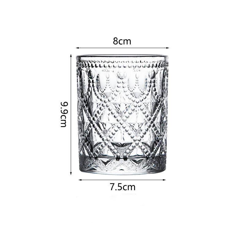 

Кружка для воды из ретро-тисненого стекла объемом 360 мл или 380 мл, кружка для молока, сока, молочного чая, кружка для пива, кружка для виски - лучшие подарки для друзей 1pcs