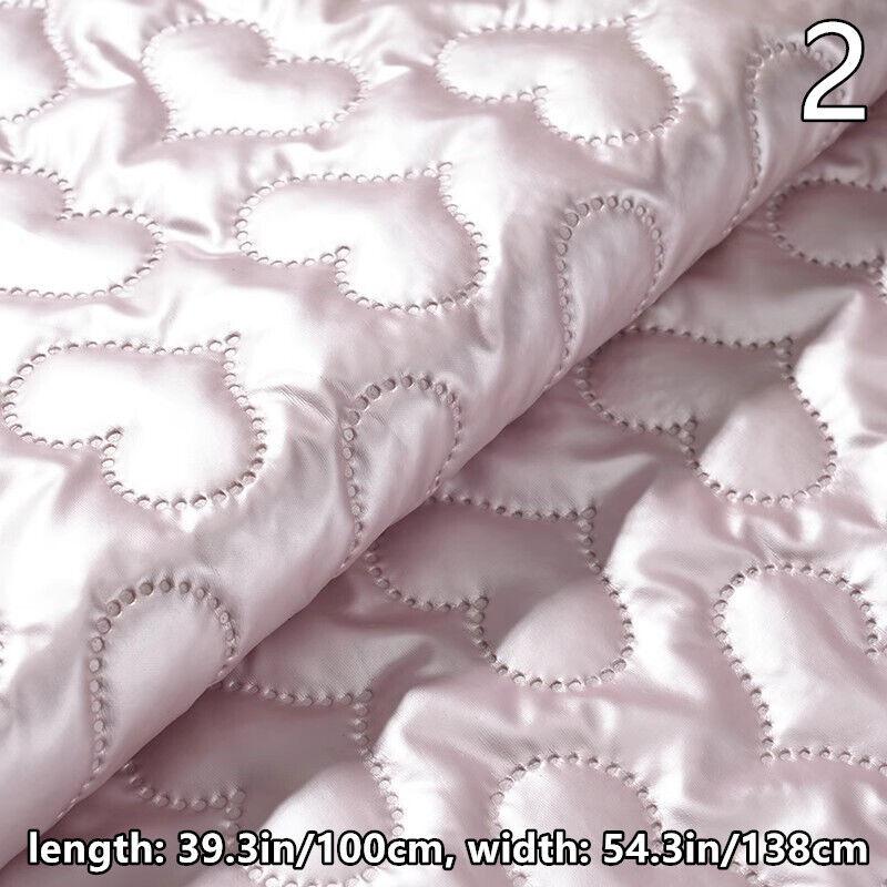 Thick Padded Quilted Faux Leather Heart Embossing Artificial PU Leather Fabric For Sewing Furniture Sofa Car Bag DIY Upholstery