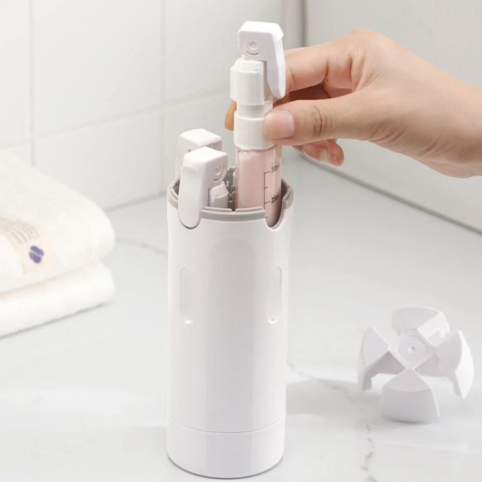 4-in-1 Reise-Spender Tragbare Reiseflaschen Auslaufsicher Auslaufsicherer Reisebehälter Für Parfüm Shampoo Spülung Lotion