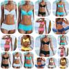 Elegant Solid Color Bikini For Women Sexy Backless Swimsuit With Underwire