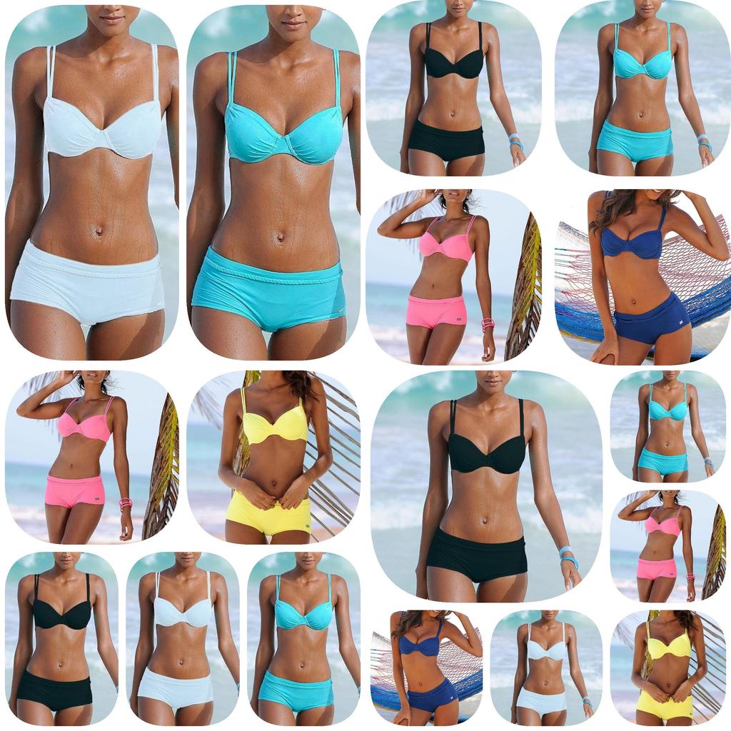 Elegant Solid Color Bikini For Women Sexy Backless Swimsuit With Underwire