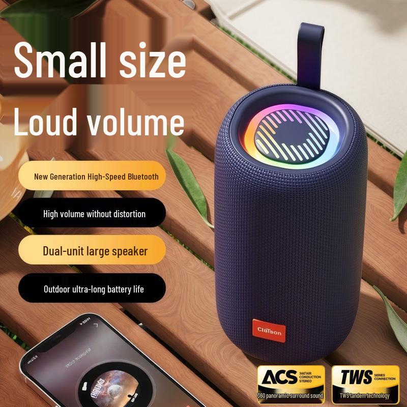 T65 Portable Bluetooth Speaker: High-Volume, Super Bass, Long Battery Life, Compact, Outdoor-Ready, High-Quality Sound Player