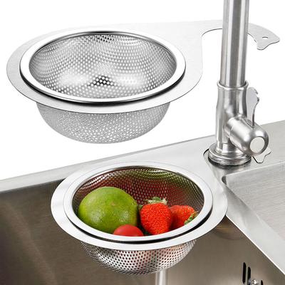 Durable Stainless Steel Sink Drain Strainer Basket for Dry Wet Separation and Efficient Waste Collection In Kitchen