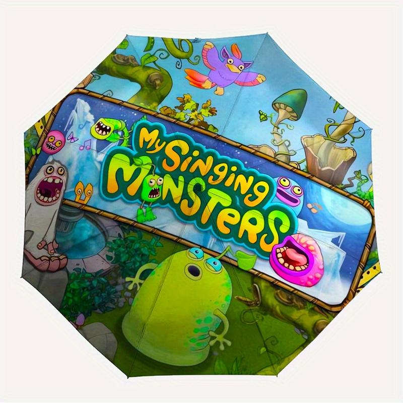 1pc My Singing Monsters Themed High-quality Umbrella,Automatic Opening and Closing Umbrella,Multi-functional Umbrella G0811258