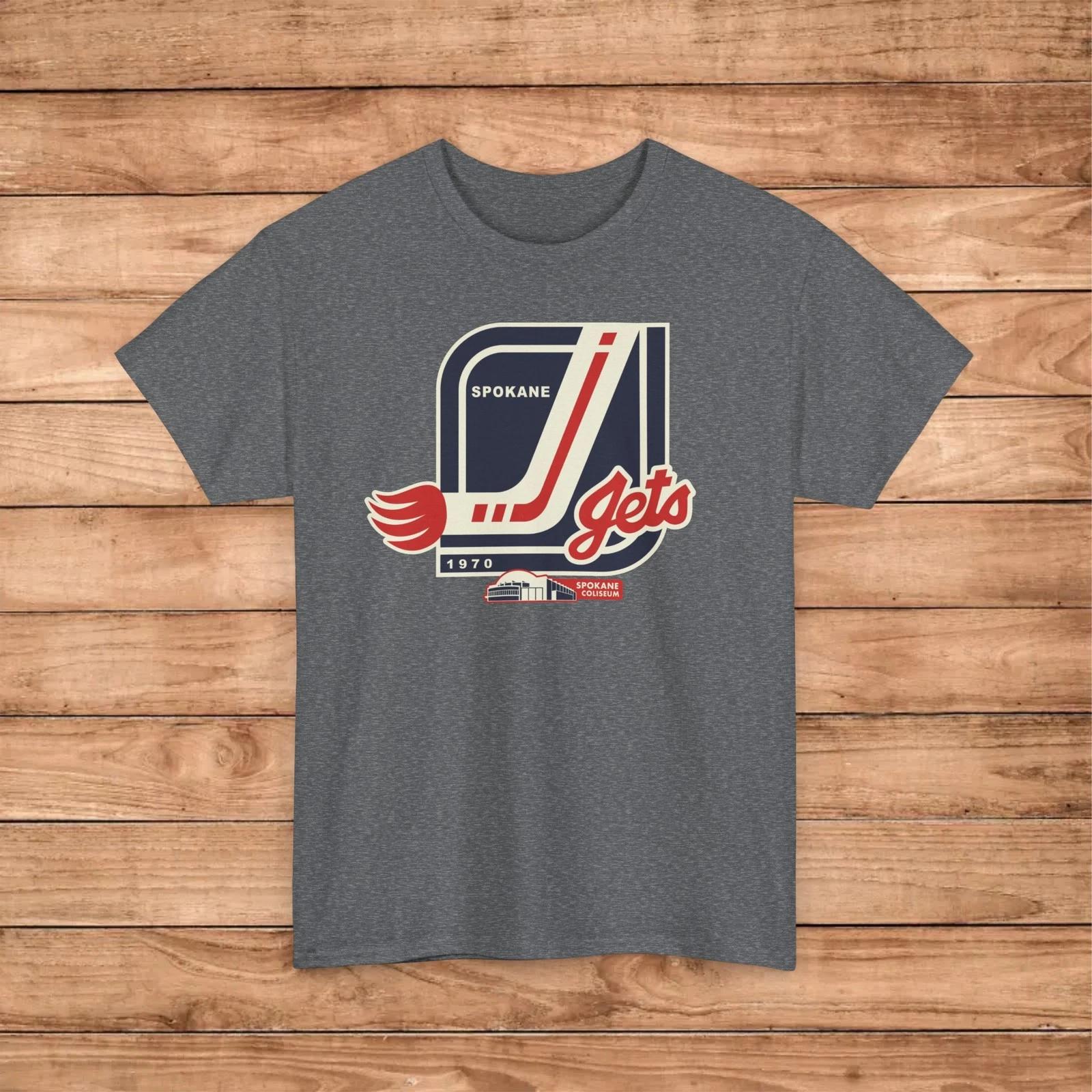 Spokane Jets 1970 Vintage Hockey T-Shirt - Chiefs Spokane Coliseum 3XL