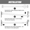 Adjustable Shower Curtain Pole Telescopic Curtain Pole Extendable Curtain Pole Shower Curtain Rod No Drill Curtain Rod