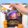 Magic Themed Halloween Book Pumpkin Pattern Acrylic Pendant For Decor Holiday