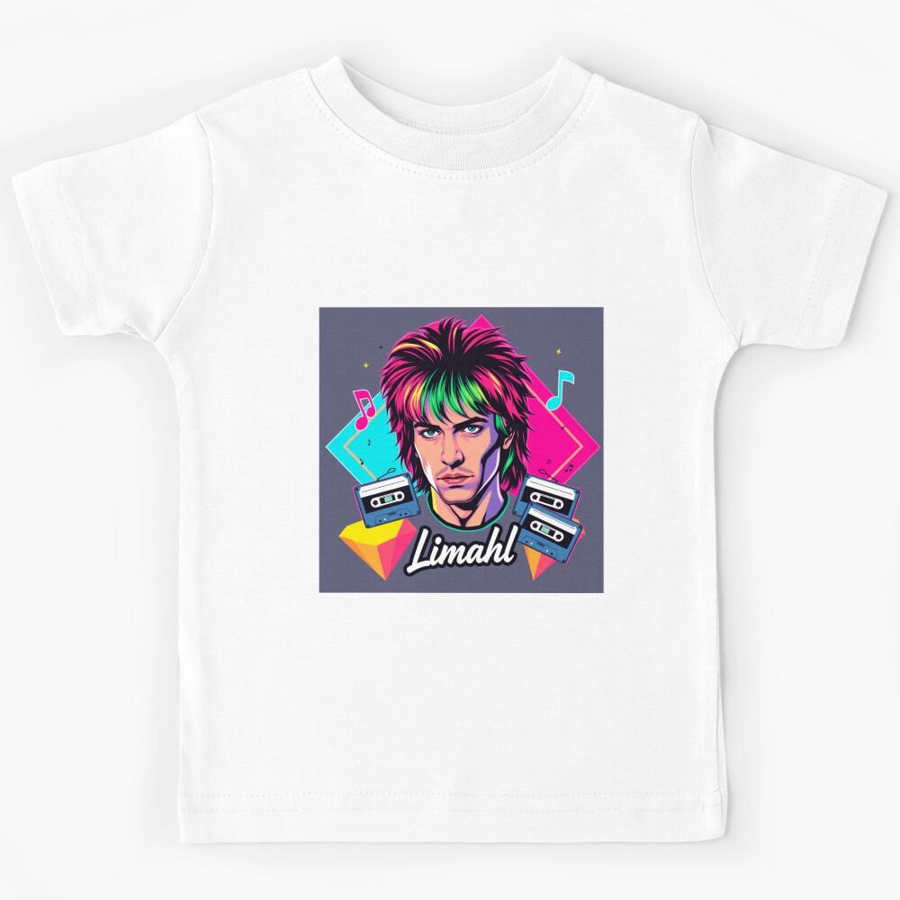 Limahl Retro 80s Style Design - Neon Colors and Geometric Shapes Kids T-Shirt 100