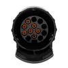 Duokon ABS 7 bis 13 Pin Anhänger LKW Wohnwagen Anhängersteckdose Stecker Konverter Adapter (Schwarz)